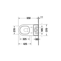 Duravit D-Neo Stand WC für Kombination 650x370x415mm, Weiß Hochglanz, 4/2l, Tiefspü... DURAVIT-2002090000 4063382016065 (Abb. 1)