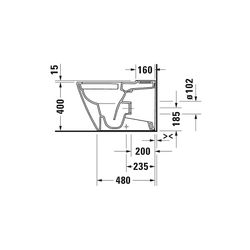 Duravit D-Neo Stand WC für Kombination 650x370x415mm, Weiß Hochglanz, 4/2l, Tiefspü... DURAVIT-2002090000 4063382016065 (Abb. 1)