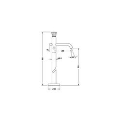 Duravit White Tulip Einhebel-Wannenmischer bodenstehend, Chrom HG, Ausl. 200mm, C... DURAVIT-WT5250000010 4063382162939 (Abb. 1)