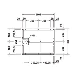 Duravit Fußgestell 800x1000x80-100mm für Stonetto Duschwannen... DURAVIT-791102000000000 4063382031280 (Abb. 1)