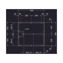 Duravit Fußgestell 900x1000x80-100mm für Stonetto Duschwannen... DURAVIT-791103000000000 4063382031297 (Abb. 1)