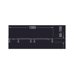 Duravit Fußgestell 900x1000x80-100mm für Stonetto Duschwannen... DURAVIT-791103000000000 4063382031297 (Abb. 1)
