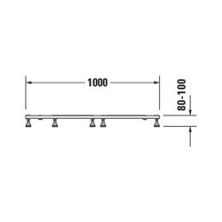 Duravit Fußgestell 1000x1000x80-100mm für Stonetto Duschwannen... DURAVIT-791104000000000 4063382031303 (Abb. 1)