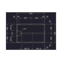 Duravit Fußgestell 800x1200x80-100mm für Stonetto Duschwannen... DURAVIT-791105000000000 4063382031310 (Abb. 1)