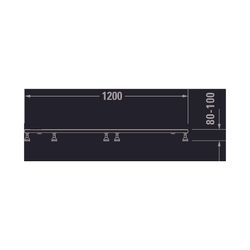 Duravit Fußgestell 800x1200x80-100mm für Stonetto Duschwannen... DURAVIT-791105000000000 4063382031310 (Abb. 1)