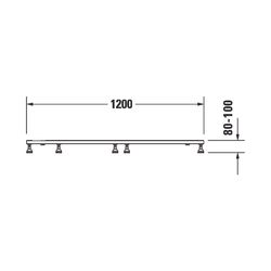 Duravit Fußgestell 1200x1200x80-100mm für Stonetto Duschwannen... DURAVIT-791108000000000 4063382031341 (Abb. 1)