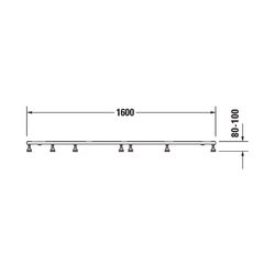 Duravit Fußgestell 900x1600x80-100mm für Stonetto Duschwannen... DURAVIT-791112000000000 4063382031389 (Abb. 1)