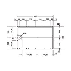 Duravit Fußgestell 1000x1600x80-100mm für Stonetto Duschwannen... DURAVIT-791113000000000 4063382031396 (Abb. 1)