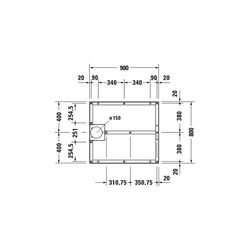 Duravit Fußgestell 800x900x80-100mm für Stonetto Duschwannen... DURAVIT-791100000000000 4063382040589 (Abb. 1)