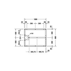 Duravit Fußgestell 800x1000x80-100mm für Stonetto Duschwannen... DURAVIT-791102000000000 4063382031280 (Abb. 1)