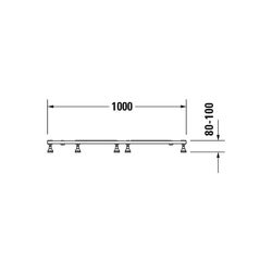 Duravit Fußgestell 1000x1000x80-100mm für Stonetto Duschwannen... DURAVIT-791104000000000 4063382031303 (Abb. 1)
