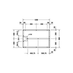Duravit Fußgestell 800x1200x80-100mm für Stonetto Duschwannen... DURAVIT-791105000000000 4063382031310 (Abb. 1)