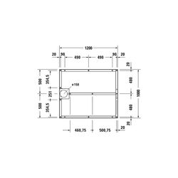 Duravit Fußgestell 1000x1200x80-100mm für Stonetto Duschwannen... DURAVIT-791107000000000 4063382031334 (Abb. 1)
