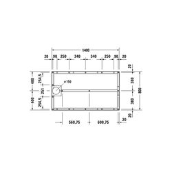 Duravit Fußgestell 800x1400x80-100mm für Stonetto Duschwannen... DURAVIT-791109000000000 4063382031358 (Abb. 1)