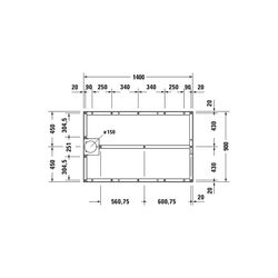 Duravit Fußgestell 900x1400x80-100mm für Stonetto Duschwannen... DURAVIT-791110000000000 4063382031365 (Abb. 1)