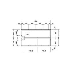 Duravit Fußgestell 900x1600x80-100mm für Stonetto Duschwannen... DURAVIT-791112000000000 4063382031389 (Abb. 1)