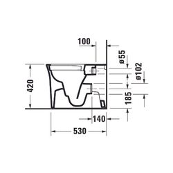 Duravit White Tulip Stand WC 580x370x420mm, Weiß Hochglanz, HygieneGlaze, Back to w... DURAVIT-2001092000 4063382012555 (Abb. 1)