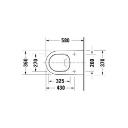 Duravit White Tulip Stand WC 580x370x420mm, Weiß Hochglanz, HygieneGlaze, Back to w... DURAVIT-2001092000 4063382012555 (Abb. 1)