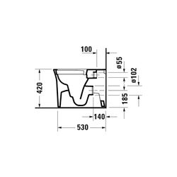 Duravit White Tulip Stand WC 580x370x420mm, Weiß Hochglanz, HygieneGlaze, Back to w... DURAVIT-2001092000 4063382012555 (Abb. 1)