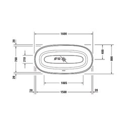 Duravit White Tulip Badewanne 630x800x1600mm, 205l, Weiß glänzend, Oval, Freis... DURAVIT-700468000000000 4063382101785 (Abb. 1)