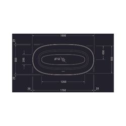 Duravit White Tulip Badewanne 630x900x1800mm, 280l, Weiß glänzend, Oval, Freis... DURAVIT-700469000000000 4063382101792 (Abb. 1)