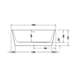 Duravit White Tulip Badewanne 630x900x1800mm, 280l, Weiß glänzend, Oval, Freis... DURAVIT-700469000000000 4063382101792 (Abb. 1)
