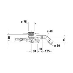 Duravit Ab- und Überlaufgarnitur mit Zulauf, Bodenzulauf, Chrom glänzend, Quad... DURAVIT-791231000001000 4021534950452 (Abb. 1)