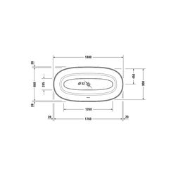 Duravit White Tulip Badewanne 630x900x1800mm, 280l, Weiß glänzend, Oval, Freis... DURAVIT-700469000000000 4063382101792 (Abb. 1)