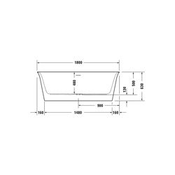 Duravit White Tulip Badewanne 630x900x1800mm, 280l, Weiß glänzend, Oval, Freis... DURAVIT-700469000000000 4063382101792 (Abb. 1)