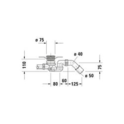 Duravit Ab- und Überlaufgarnitur mit Zulauf, Bodenzulauf, Chrom glänzend, Quad... DURAVIT-791228000001000 4021534950377 (Abb. 1)