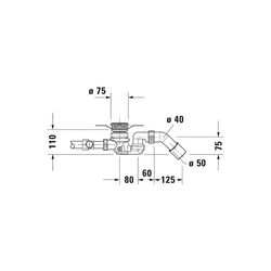 Duravit Ab- und Überlaufgarnitur mit Zulauf, Bodenzulauf, Chrom glänzend, Quad... DURAVIT-791231000001000 4021534950452 (Abb. 1)
