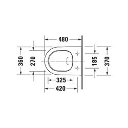 Duravit D-Neo Wand-WC 480x370x400mm, Weiß Hochglanz, 4,5l, Tiefspüler, rimless, waa... DURAVIT-2587090000 4063382111265 (Abb. 1)