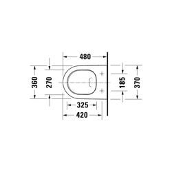 Duravit D-Neo Wand-WC 480x370x400mm, Weiß Hochglanz, 4,5l, Tiefspüler, rimless, waa... DURAVIT-2587090000 4063382111265 (Abb. 1)