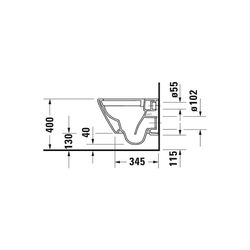 Duravit D-Neo Wand-WC 480x370x400mm, Weiß Hochglanz, 4,5l, Tiefspüler, rimless, waa... DURAVIT-2587090000 4063382111265 (Abb. 1)