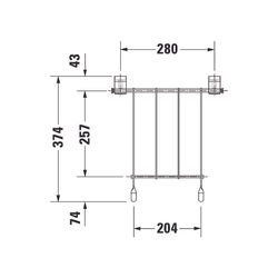 Duravit Starck 3 Klapprost, Oberflächenbehandlung Verchromt... DURAVIT-0050011000 4021534279577 (Abb. 1)