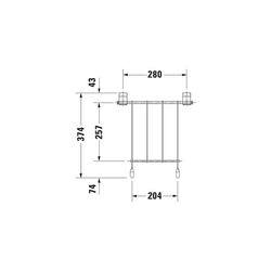 Duravit Starck 3 Klapprost, Oberflächenbehandlung Verchromt... DURAVIT-0050011000 4021534279577 (Abb. 1)