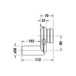 Duravit Absaugesiphon für Urinal ME by Starck Abgang waagerecht, verdeckt... DURAVIT-0051130000 4053424057316 (Abb. 1)