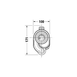 Duravit Absaugesiphon für Urinal ME by Starck Abgang waagerecht, verdeckt... DURAVIT-0051130000 4053424057316 (Abb. 1)