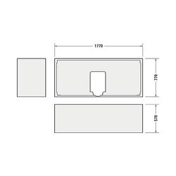 Duravit Starck Badewannenträger 770x1770x570mm, Rechteckig, gerade Seitenwand ... DURAVIT-791446000000000 4021534823886 (Abb. 1)