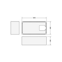 Duravit Starck Badewannenträger 870x1670x570mm, Rechteckig, gerade Seitenwand ... DURAVIT-791445000000000 4021534823879 (Abb. 1)