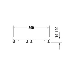 Duravit Fußgestell 800x800x85-100mm für Tempano Duschwannen... DURAVIT-791373000000000 4053424888217 (Abb. 1)