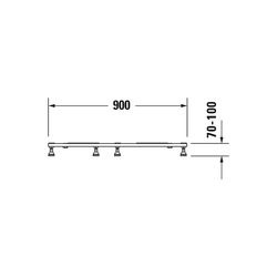 Duravit Fußgestell 750x900x85-100mm für Tempano Duschwannen... DURAVIT-791377000000000 4053424893990 (Abb. 1)