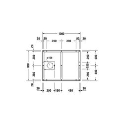 Duravit Fußgestell 800x1000x85-100mm für Tempano Duschwannen... DURAVIT-791380000000000 4053424894027 (Abb. 1)