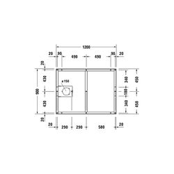 Duravit Fußgestell 900x1200x85-100mm für Tempano Duschwannen... DURAVIT-791384000000000 4053424894065 (Abb. 1)