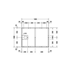 Duravit Fußgestell 1000x1400x85-100mm für Tempano Duschwannen... DURAVIT-791389000000000 4053424894119 (Abb. 1)