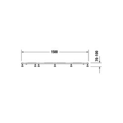Duravit Fußgestell 750x1500x85-100mm für Tempano Duschwannen... DURAVIT-791390000000000 4053424894126 (Abb. 1)