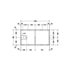 Duravit Fußgestell 800x1500x85-100mm für Tempano Duschwannen... DURAVIT-791391000000000 4053424894133 (Abb. 1)