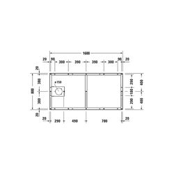 Duravit Fußgestell 750x1600x85-100mm für Tempano Duschwannen... DURAVIT-791393000000000 4053424894157 (Abb. 1)