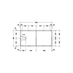 Duravit Fußgestell 900x1800x85-100mm für Tempano Duschwannen... DURAVIT-791399000000000 4053424894218 (Abb. 1)