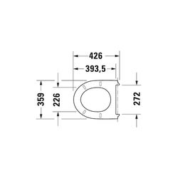 Duravit No.1 WC-Sitz rechteckig Weiß Hochglanz, 369x42x433mm, ohne Absenkautomatik,... DURAVIT-0026110000 4053424981895 (Abb. 1)
